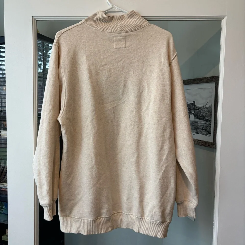aerie The Sweat Everyday Cozy Mock Neck Sweatshirt Colorado Cream Neutral XS - Picture 5 of 11